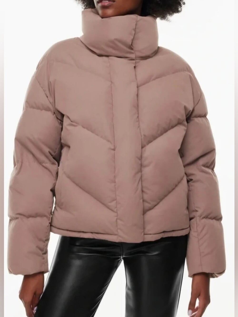 Wilfred Aritzia The Cloud Puff Jacket Mauve 700+ Down Size M